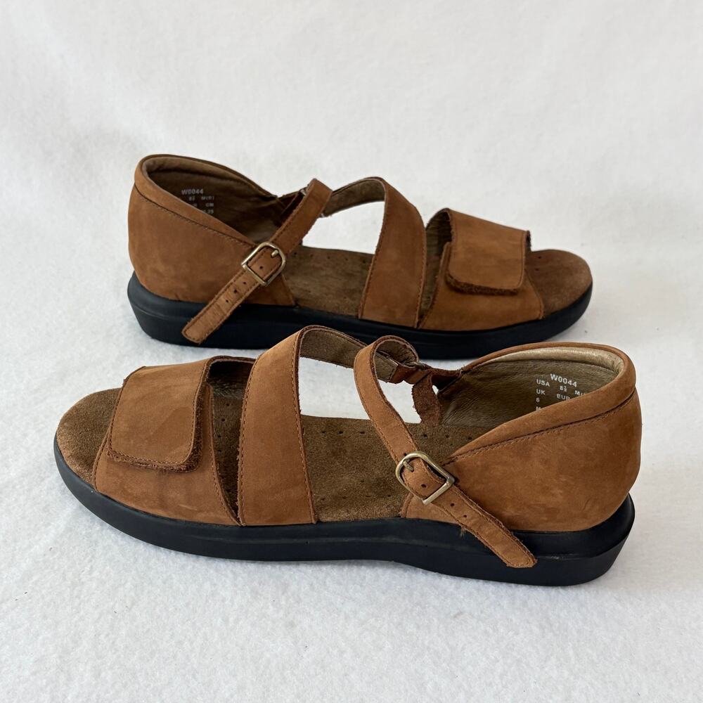 Propet Sandals Women’s 8.5 Brown Leather Ankle Strap Open Toe Boho Western